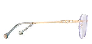 Gold Geometric Rimless Women Eyeglasses by Lenskart STUDIO-224356