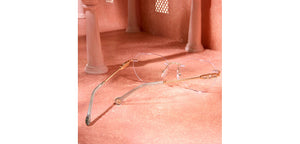 Gold Geometric Rimless Women Eyeglasses by Lenskart STUDIO-224356