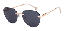 Load image into Gallery viewer, Gold Geometric Rimless Women Sunglasses by Lenskart STUDIO-226238
