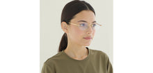 Load image into Gallery viewer, Gold Oval Rimless Women Eyeglasses by Lenskart-232201