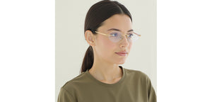 Gold Oval Rimless Women Eyeglasses by Lenskart-232201