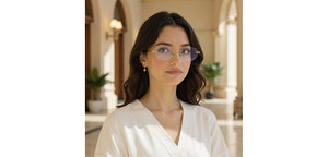 Gold Oval Rimless Women Eyeglasses by Lenskart-232201