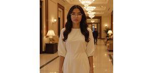 Gold Oval Rimless Women Eyeglasses by Lenskart-232206