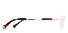 Load image into Gallery viewer, Gold Rectangle Rimless Unisex Eyeglasses by Lenskart STUDIO-224358