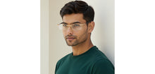 Load image into Gallery viewer, Gold Rectangle Rimless Unisex Eyeglasses by Vincent Chase-231505