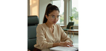 Load image into Gallery viewer, Gold Rectangle Rimless Unisex Eyeglasses by Vincent Chase-231505