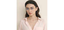 Load image into Gallery viewer, Gold Rectangle Rimless Unisex Eyeglasses by Vincent Chase-218257