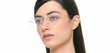 Load image into Gallery viewer, Gold Rectangle Rimless Unisex Eyeglasses by Vincent Chase-218911
