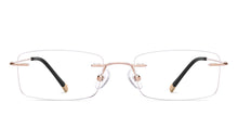Load image into Gallery viewer, Gold Rectangle Rimless Unisex Eyeglasses by Vincent Chase-218911