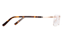 Load image into Gallery viewer, Gold Rectangle Rimless Unisex Eyeglasses by Vincent Chase-231503