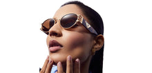 Load image into Gallery viewer, Gold Round Full Rim Unisex Sunglasses by Vincent Chase Online-216682