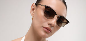Gold Clubmaster Full Rim Unisex Sunglasses by John Jacobs-217769