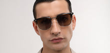 Load image into Gallery viewer, Gold Clubmaster Full Rim Unisex Sunglasses by John Jacobs-217769