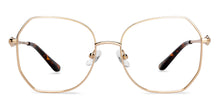 Load image into Gallery viewer, Rose Gold Hexagonal Full Rim Women Eyeglasses by John Jacobs-205881