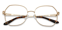 Load image into Gallery viewer, Rose Gold Hexagonal Full Rim Women Eyeglasses by John Jacobs-205881