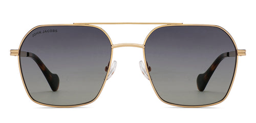 Gold Square Full Rim Unisex Sunglasses by John Jacobs-216880