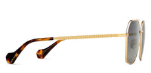 Load image into Gallery viewer, Gold Square Full Rim Unisex Sunglasses by John Jacobs-216880