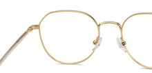 Load image into Gallery viewer, Gold Geometric Full Rim Unisex Eyeglasses by John Jacobs-213691