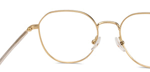 Gold Geometric Full Rim Unisex Eyeglasses by John Jacobs-213691