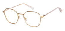 Load image into Gallery viewer, Gold Geometric Full Rim Unisex Eyeglasses by John Jacobs-213691