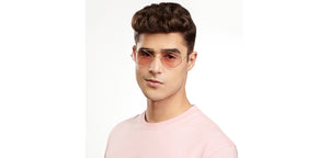 Gold Geometric Full Rim Women Sunglasses by OJOS-205626