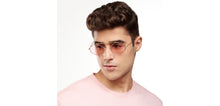 Load image into Gallery viewer, Gold Geometric Full Rim Women Sunglasses by OJOS-205626