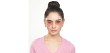 Load image into Gallery viewer, Gold Geometric Full Rim Women Sunglasses by OJOS-205626