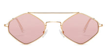 Load image into Gallery viewer, Gold Geometric Full Rim Women Sunglasses by OJOS-205626