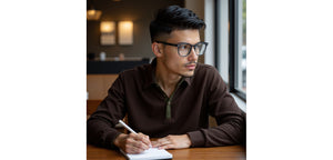 Grey Wayfarer Full Rim Unisex Eyeglasses by Lenskart Hustlr-232195