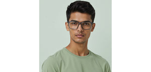 Dark Grey Rectangle Full Rim Unisex Eyeglasses by Vincent Chase-228242