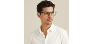 Dark Grey Rectangle Full Rim Unisex Eyeglasses by Vincent Chase-228242