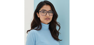 Dark Grey Rectangle Full Rim Unisex Eyeglasses by Vincent Chase-228242