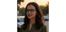 Load image into Gallery viewer, Dark Grey Rectangle Full Rim Unisex Eyeglasses by Vincent Chase-228242