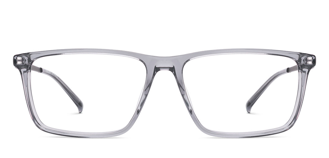 Dark Grey Rectangle Full Rim Unisex Eyeglasses by Vincent Chase-228242