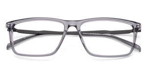 Dark Grey Rectangle Full Rim Unisex Eyeglasses by Vincent Chase-228242