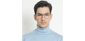 Transparent Rectangle Full Rim Unisex Eyeglasses by John Jacobs-215561