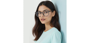 Grey Square Full Rim Unisex Eyeglasses by Lenskart Air-226518