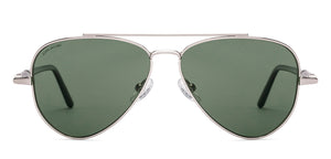 Silver Aviator Full Rim Unisex Sunglasses by John Jacobs-228609