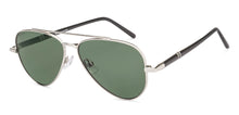 Load image into Gallery viewer, Silver Aviator Full Rim Unisex Sunglasses by John Jacobs-228609
