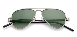 Silver Aviator Full Rim Unisex Sunglasses by John Jacobs-228609