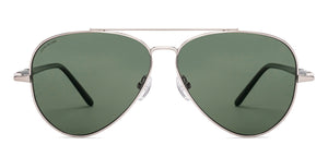 Silver Aviator Full Rim Unisex Sunglasses by John Jacobs-228618