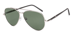 Silver Aviator Full Rim Unisex Sunglasses by John Jacobs-228618