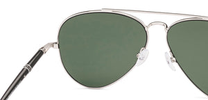 Silver Aviator Full Rim Unisex Sunglasses by John Jacobs-228618