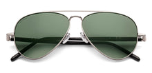 Load image into Gallery viewer, Silver Aviator Full Rim Unisex Sunglasses by John Jacobs-228618