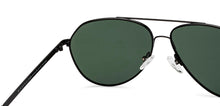 Load image into Gallery viewer, Black Aviator Full Rim Unisex Sunglasses by Vincent Chase Polarized-216028