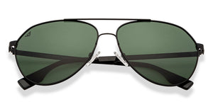 Black Aviator Full Rim Unisex Sunglasses by Vincent Chase Polarized-216028