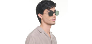 Black Rectangle Full Rim Unisex Sunglasses by Vincent Chase Polarized-221006