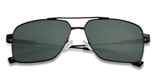 Load image into Gallery viewer, Black Rectangle Full Rim Unisex Sunglasses by Vincent Chase Polarized-221006
