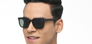 Black Wayfarer Full Rim Unisex Sunglasses by Vincent Chase Polarized-215979