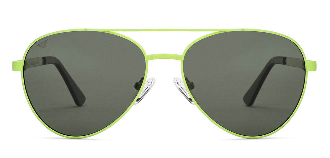 Green Aviator Full Rim Unisex Sunglasses by Vincent Chase Online-206467